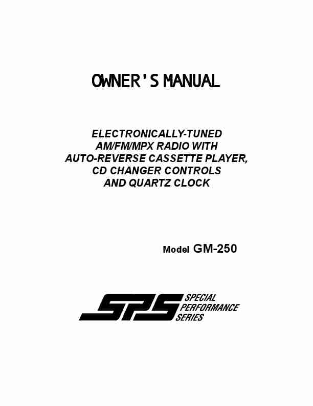 Audiovox Car Stereo System GM-250-page_pdf